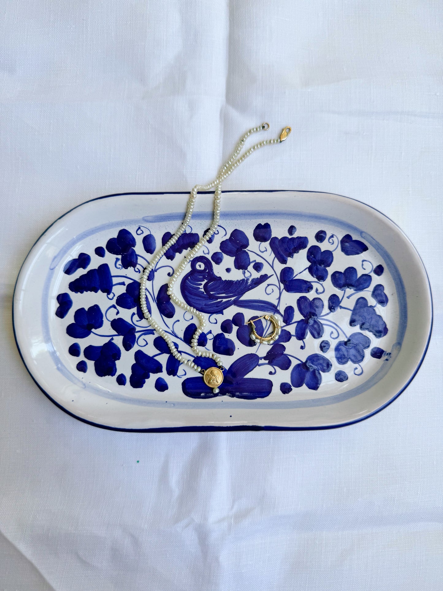 Hand Painted Indigo Dish