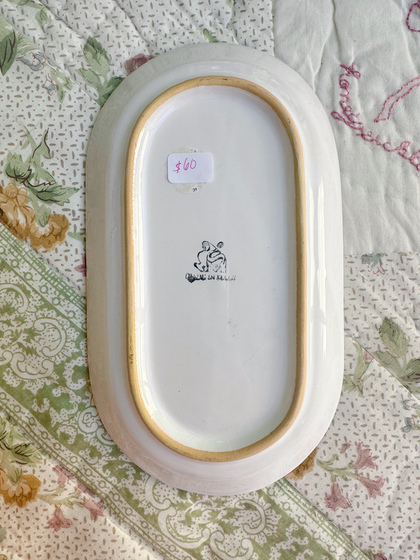 Hand Painted Indigo Dish