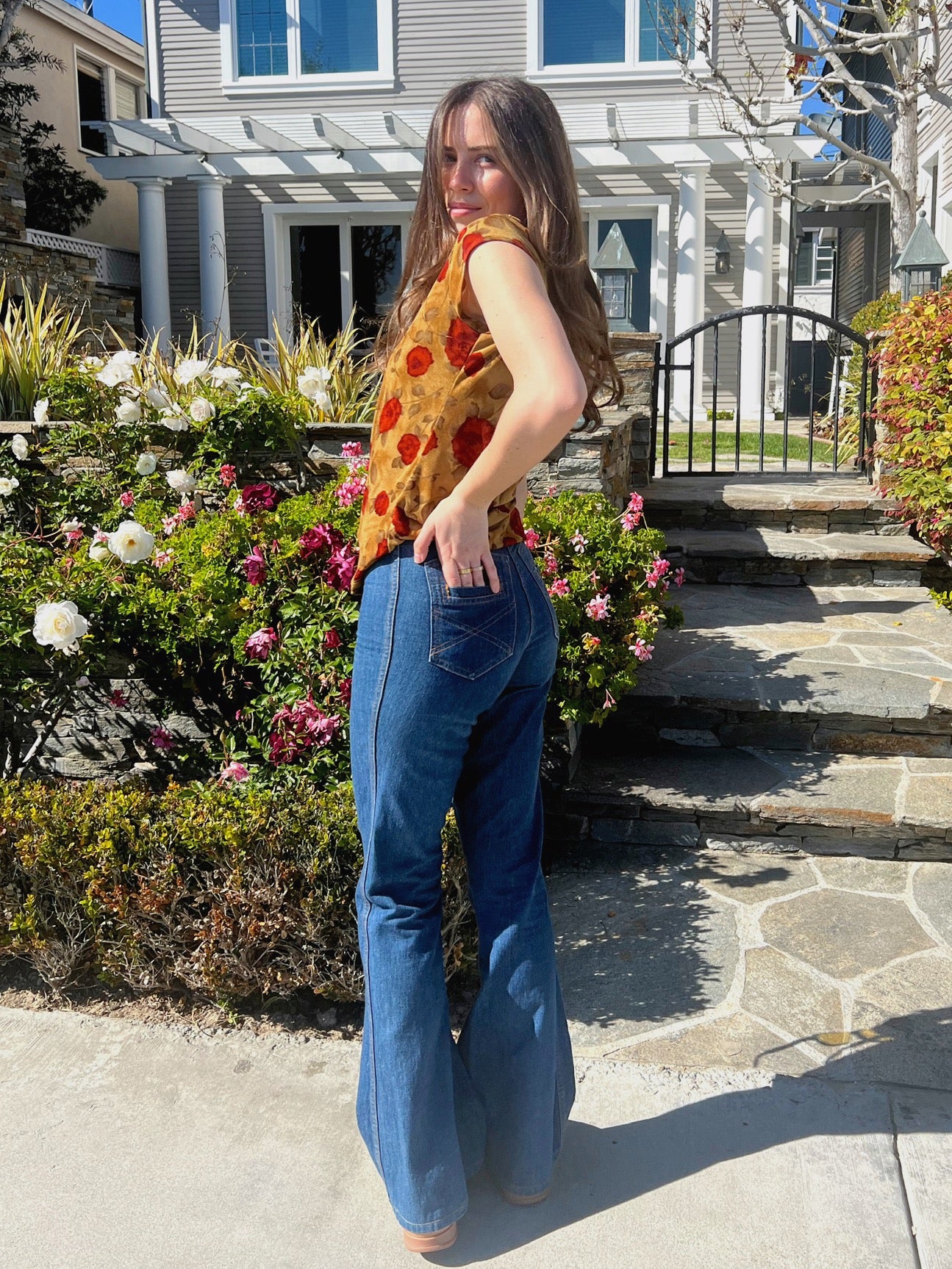 1970's High Waisted Bell Bottoms