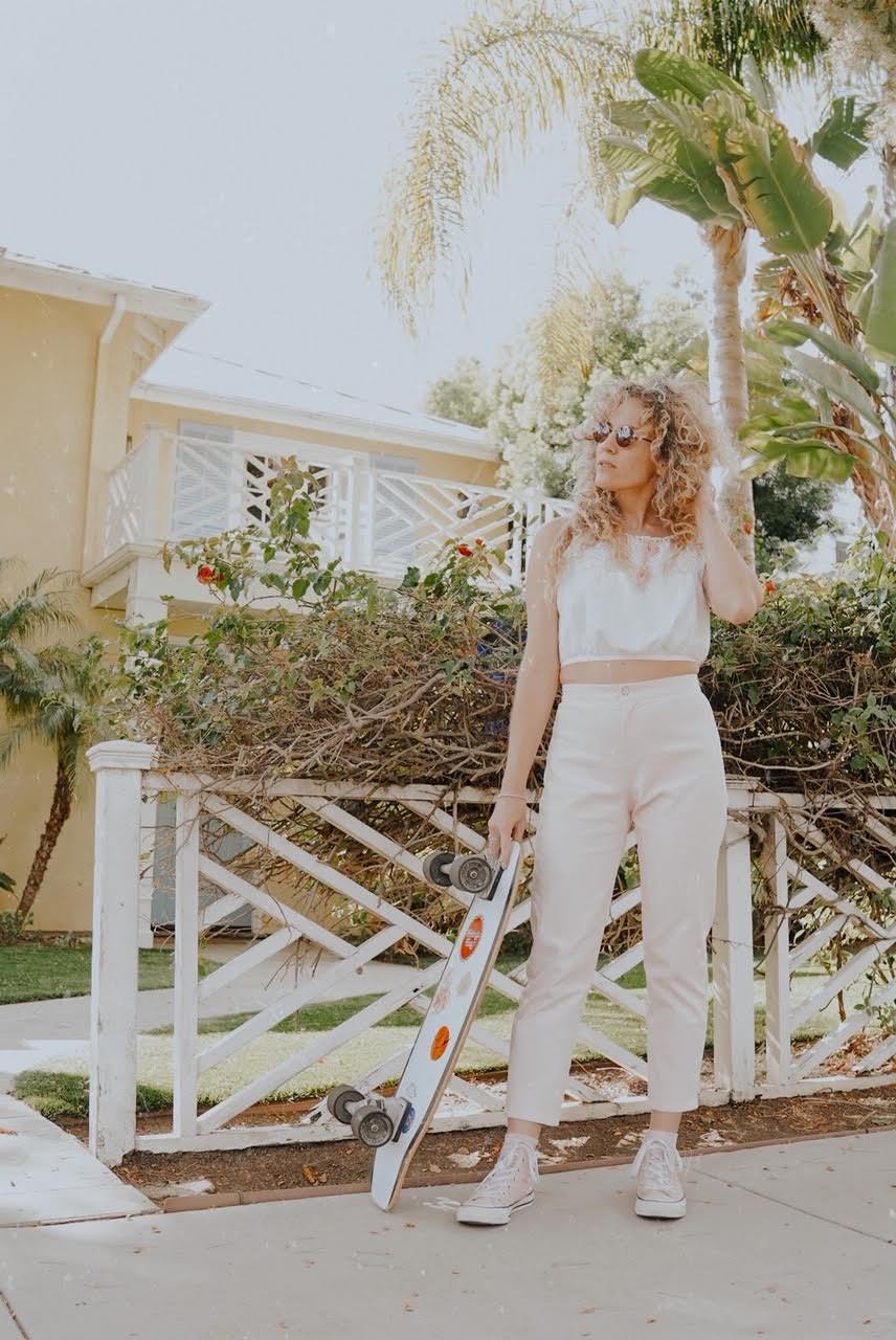 Skater Pant - Pink Corduroy