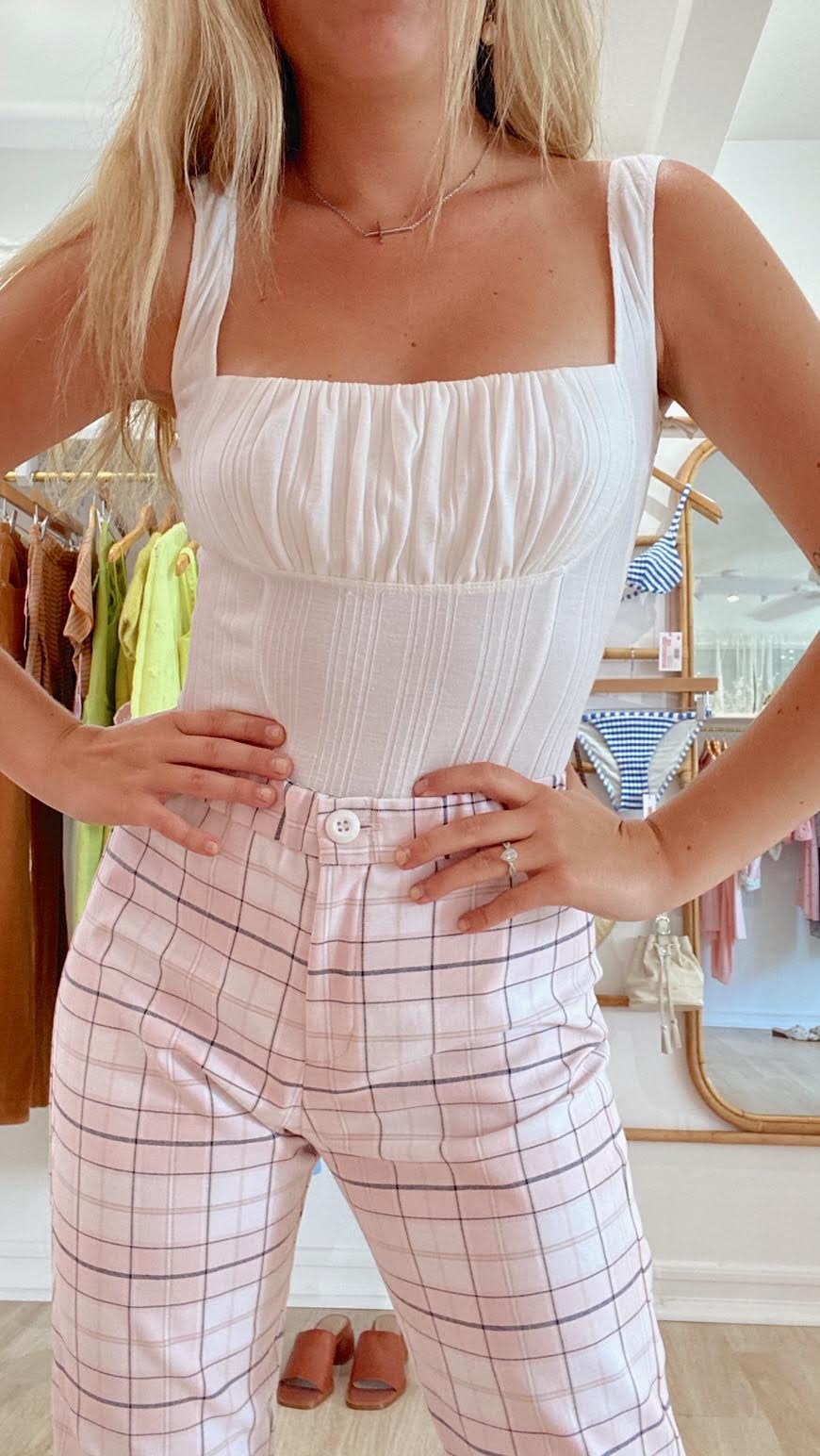 Skater Pant - Pink Plaid