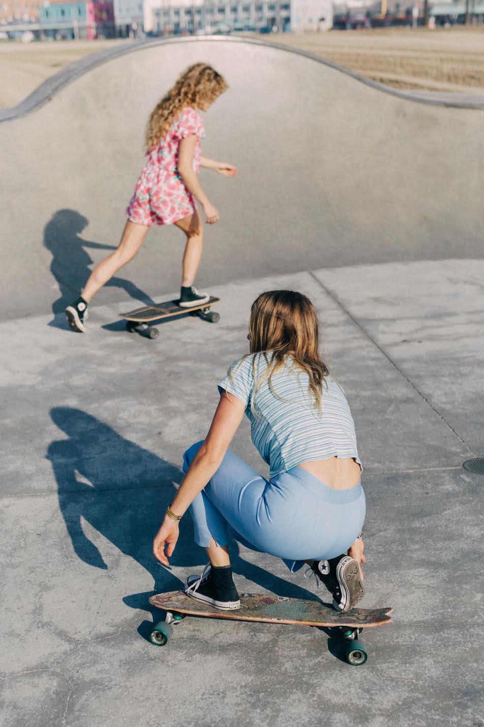 Skater Pant - Blue Chambray