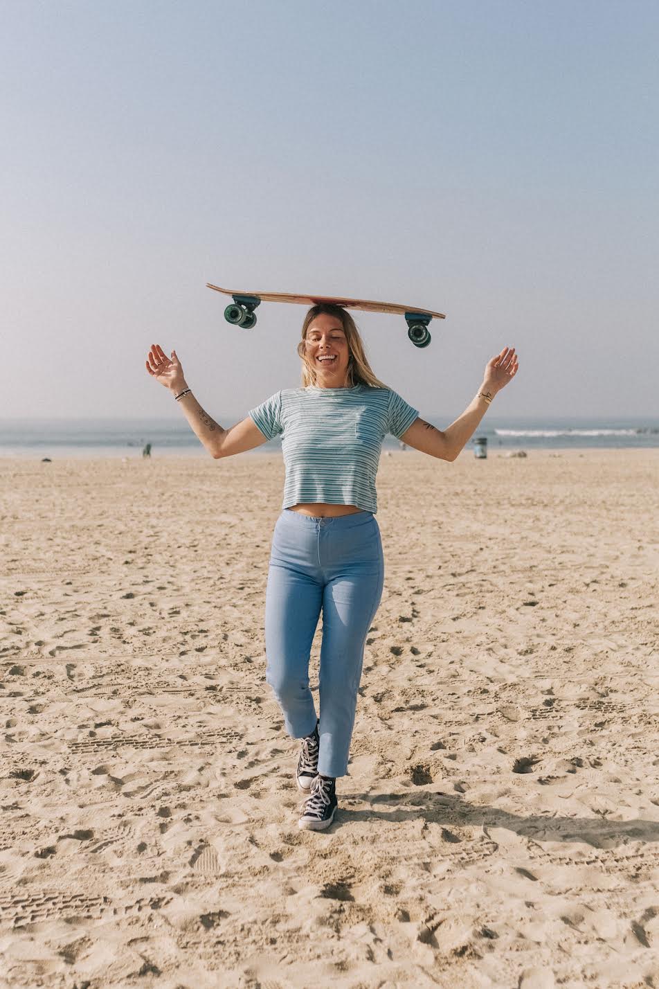 Skater Pant - Blue Chambray