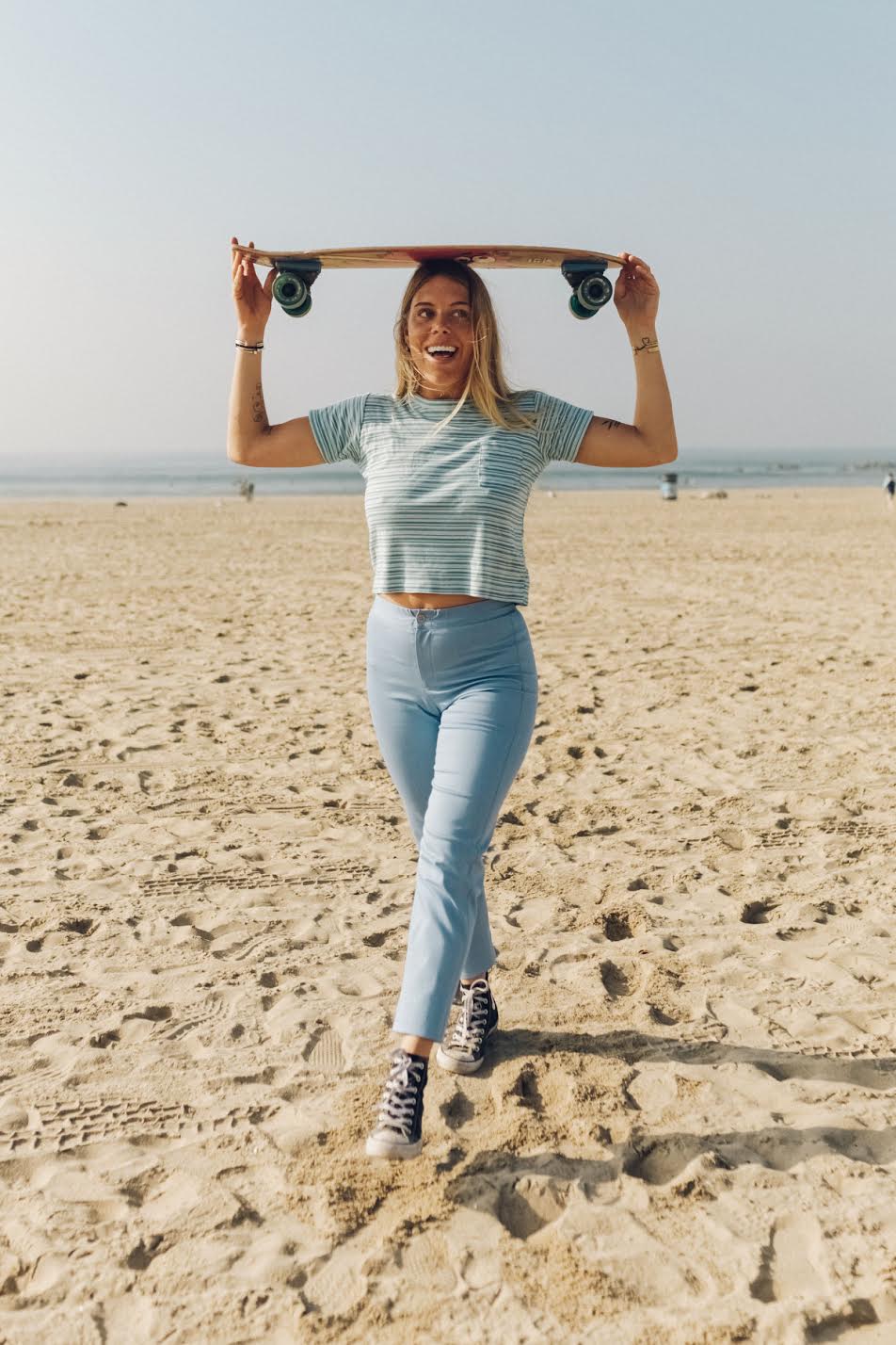 Skater Pant - Blue Chambray