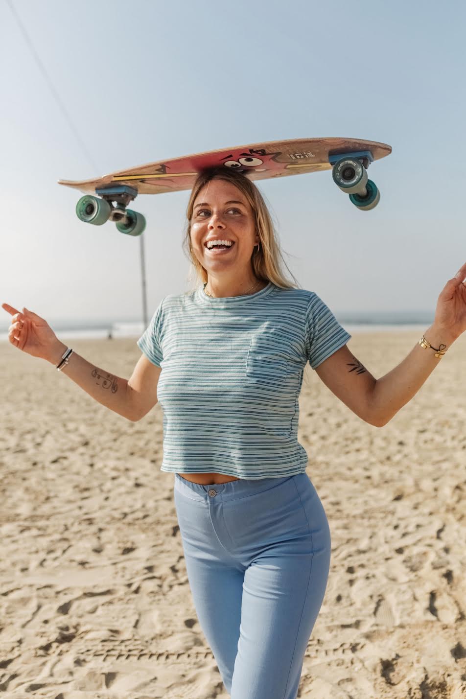 Skater Pant - Blue Chambray