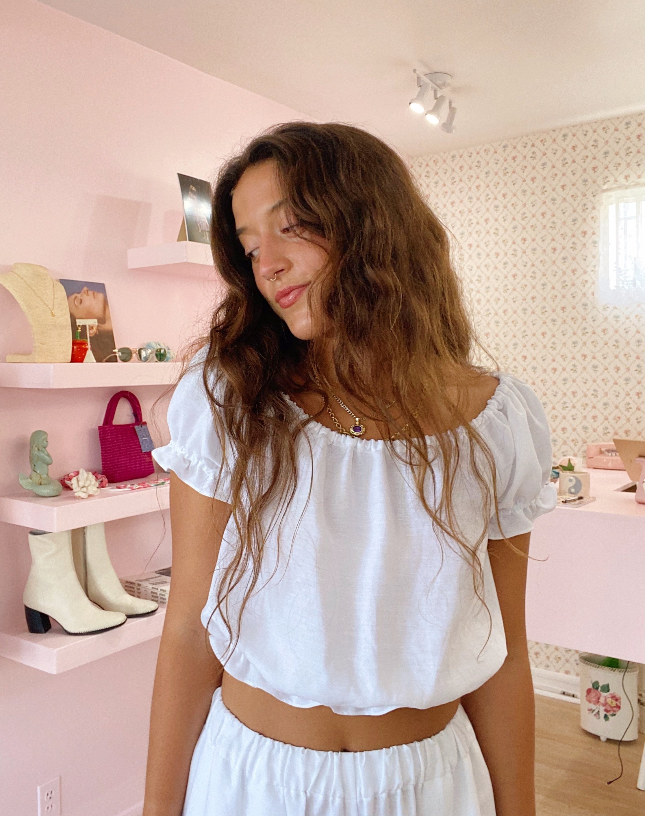 Penny Lane Top - White Linen – Lady Dandelion