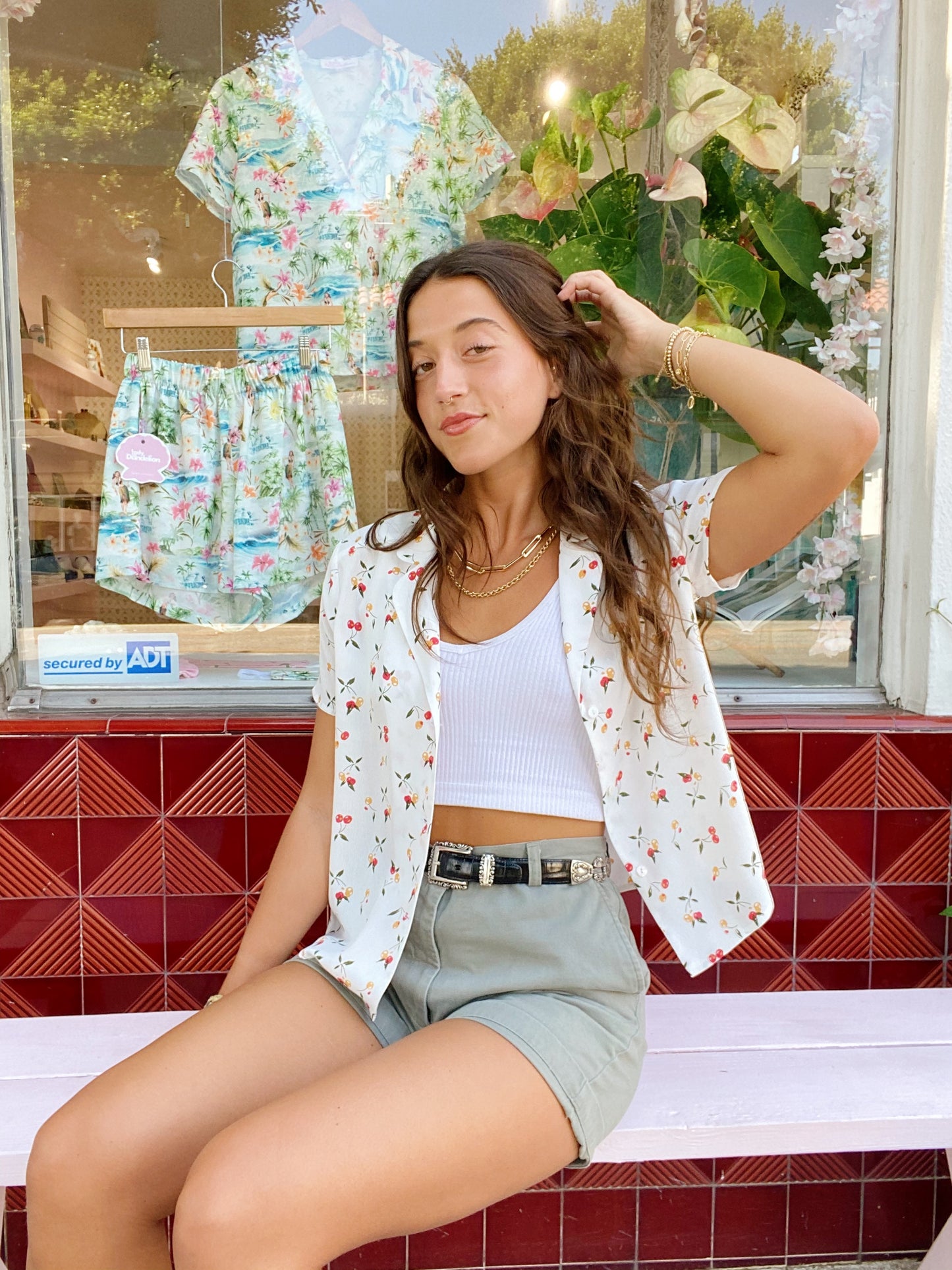 Camp Shirt - Ivory Cherry