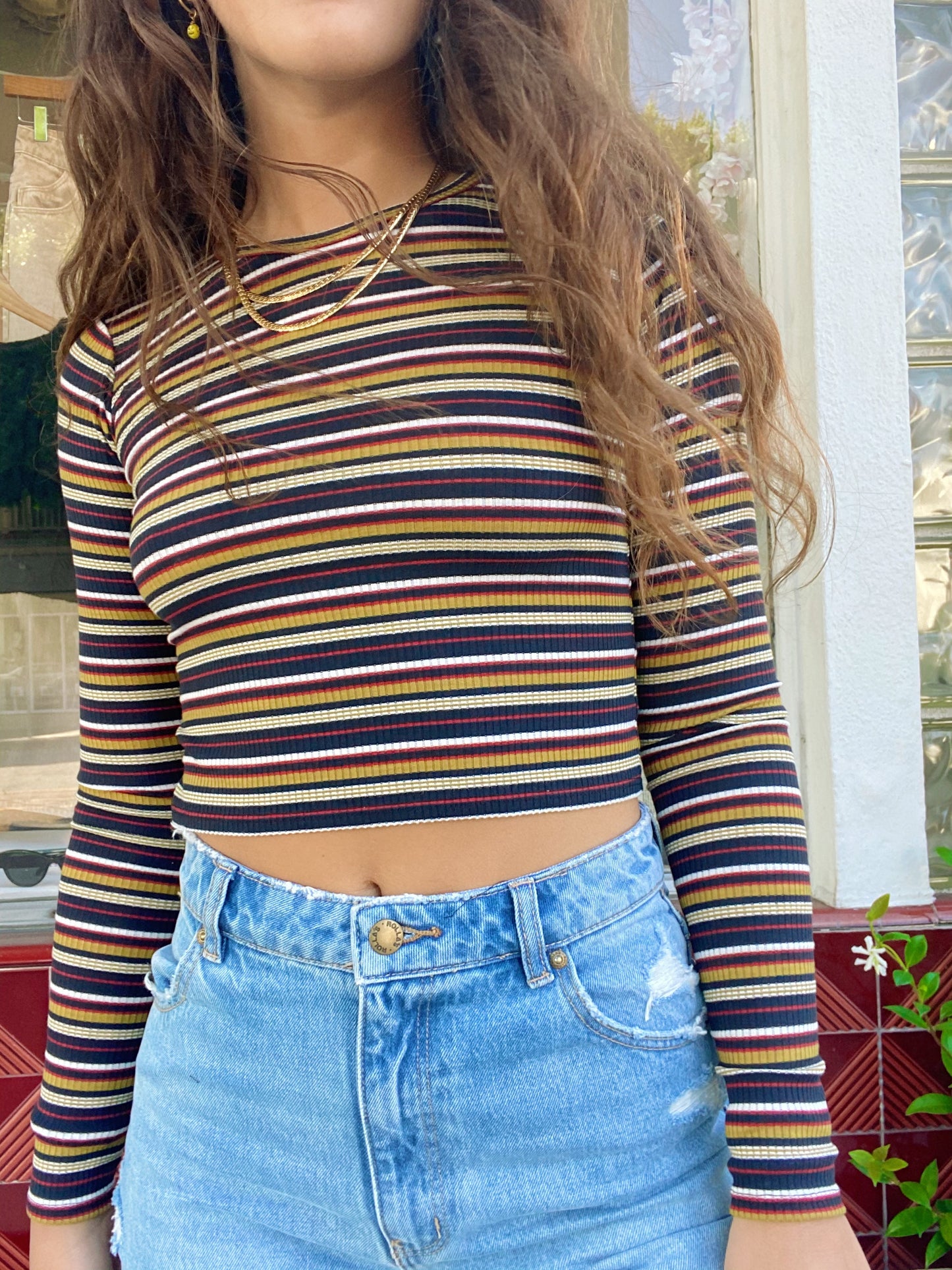 L/S Baby Tee - Marlboro Stripe
