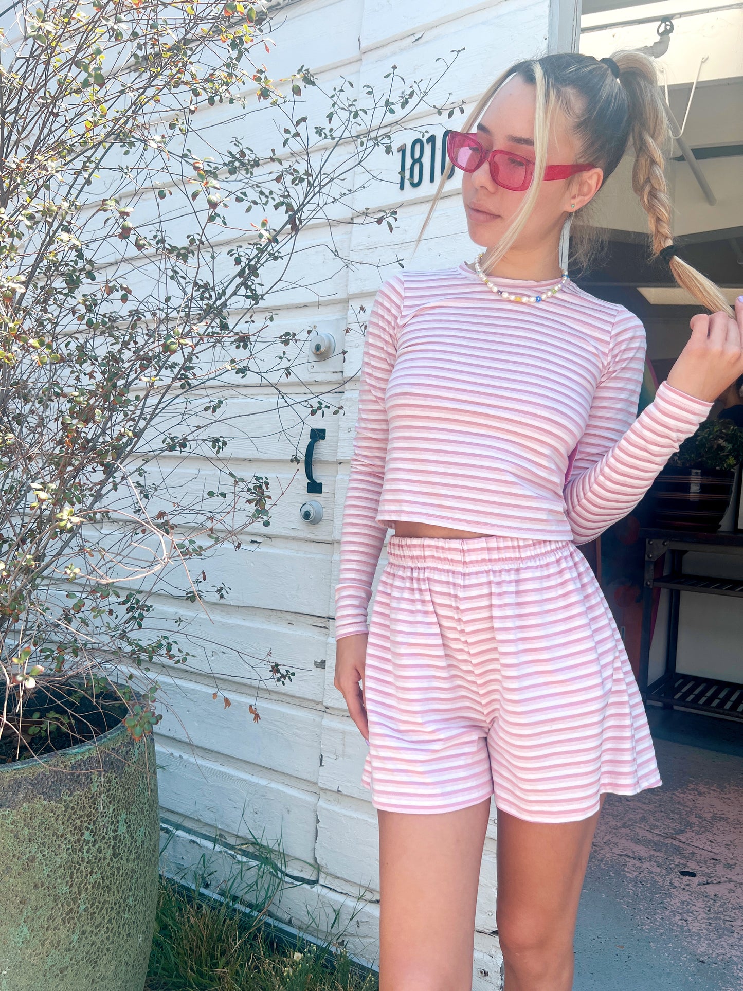 Hawaii Short - Bubblegum Stripe