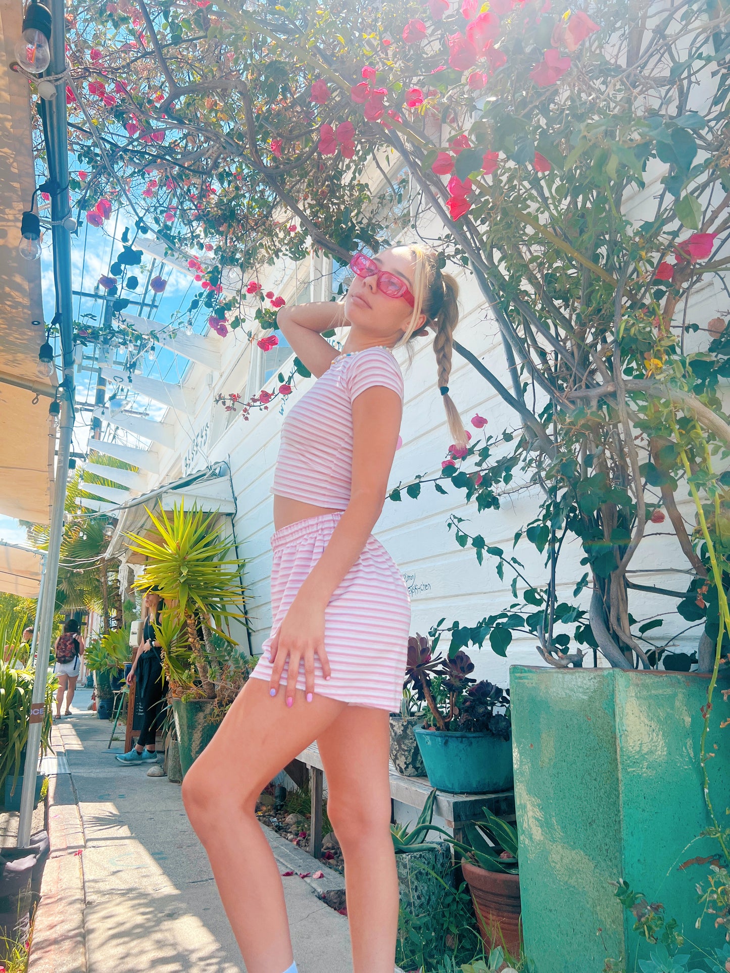 Hawaii Short - Bubblegum Stripe