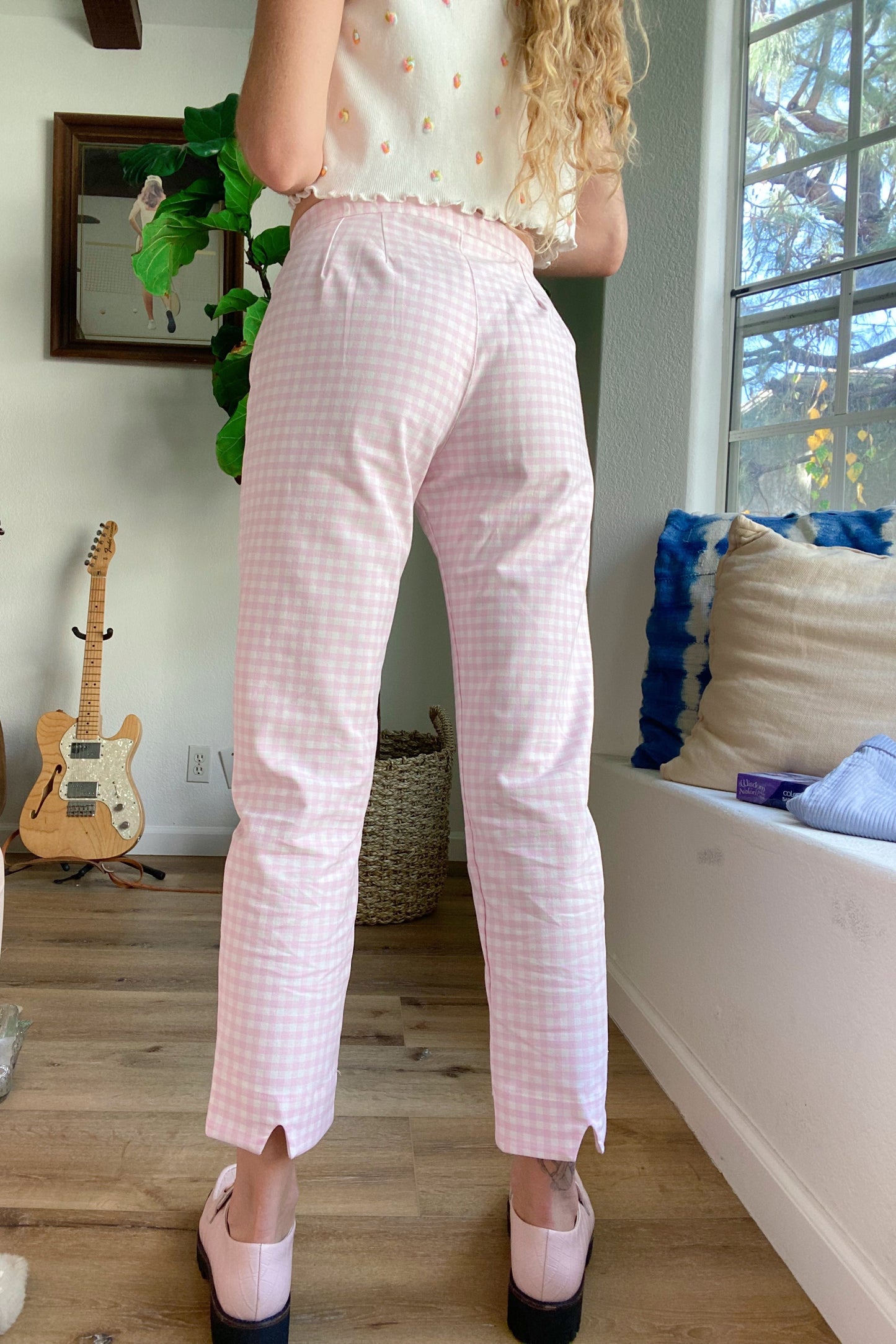 Skater Pant - Pink Gingham