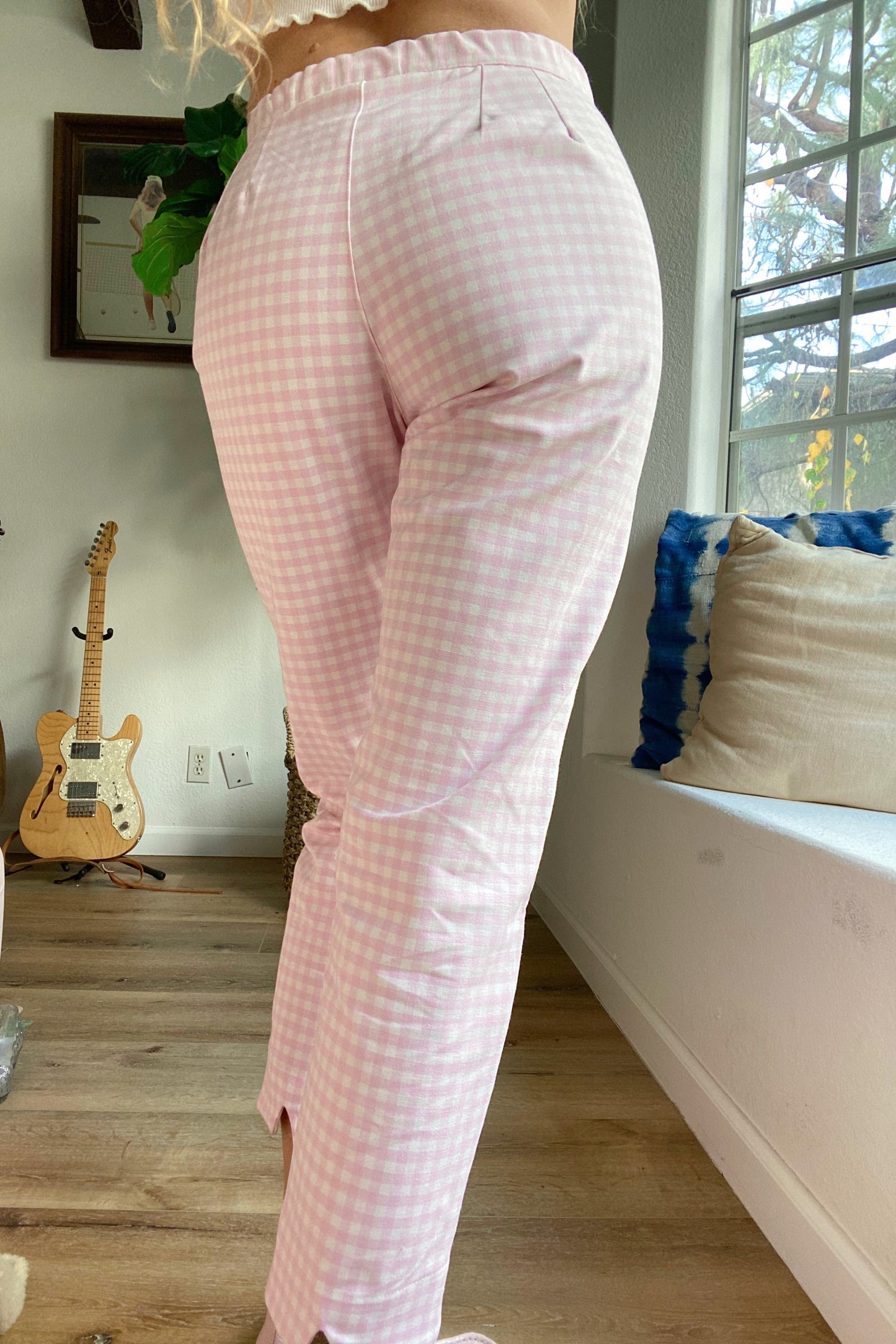 Skater Pant - Pink Gingham