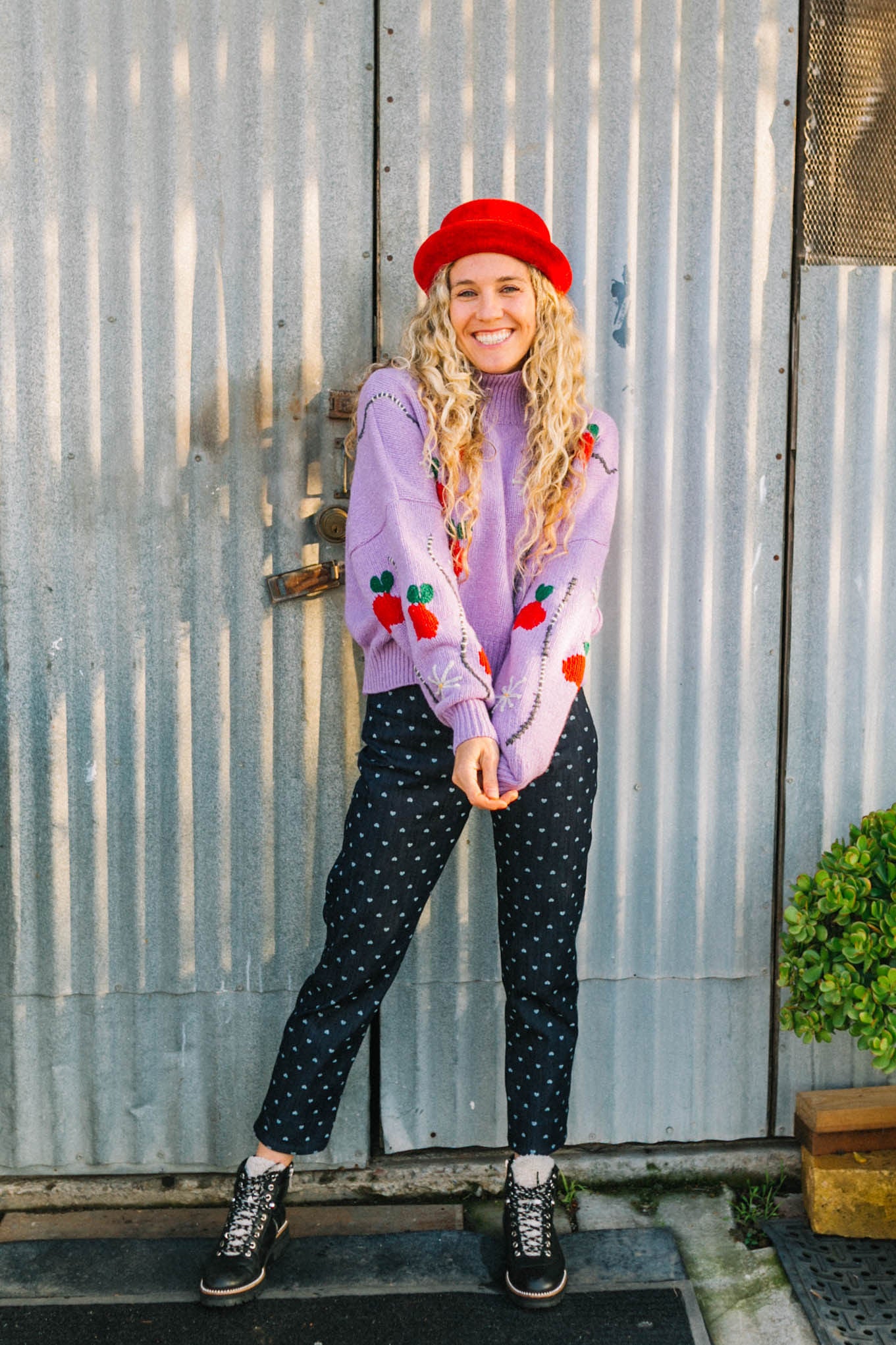 Skater Pant - Indigo Hearts