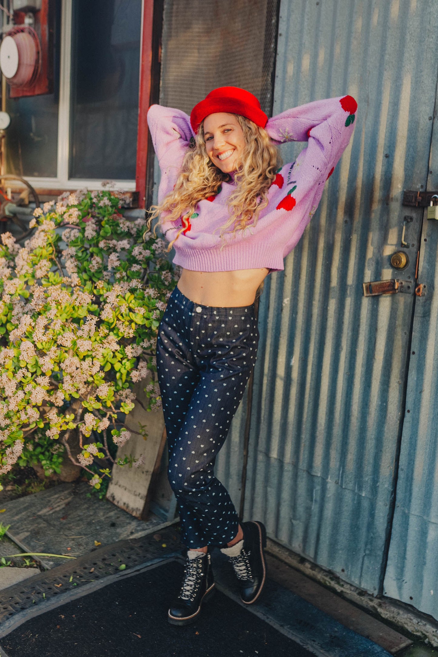 Skater Pant - Indigo Hearts