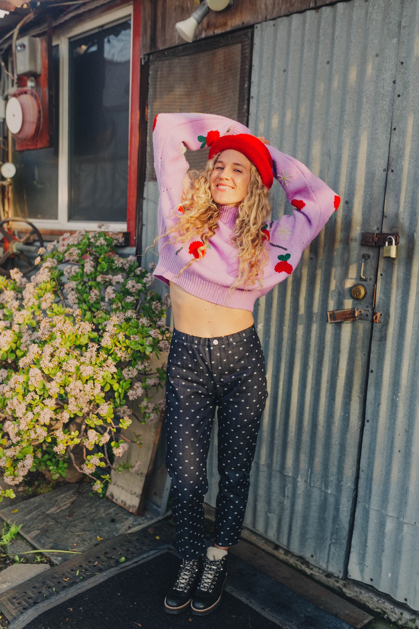Skater Pant - Indigo Hearts