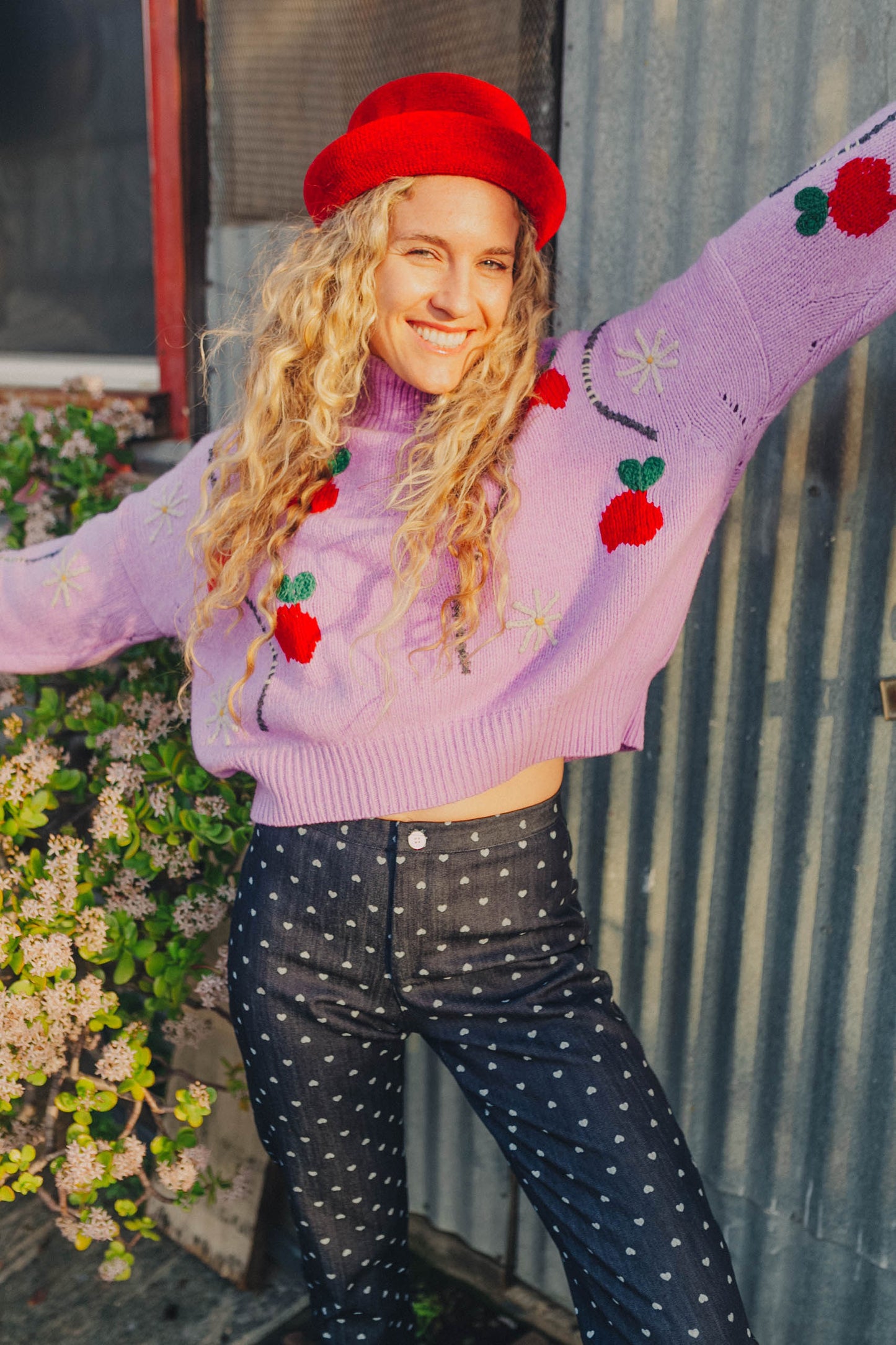 Skater Pant - Indigo Hearts