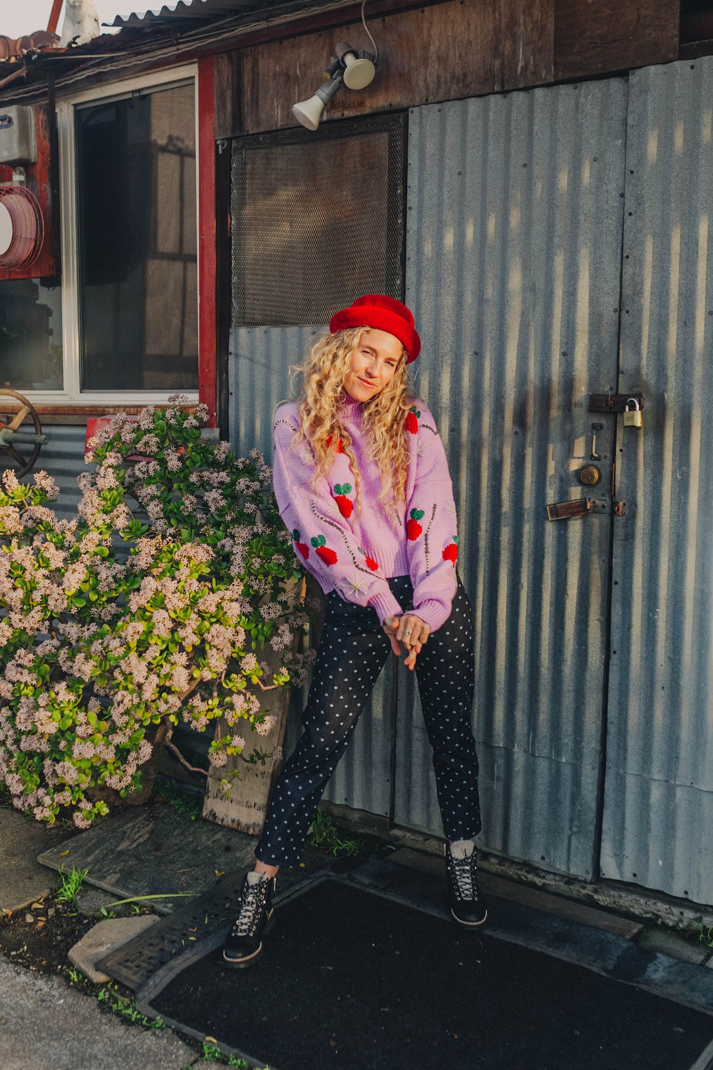 Skater Pant - Indigo Hearts
