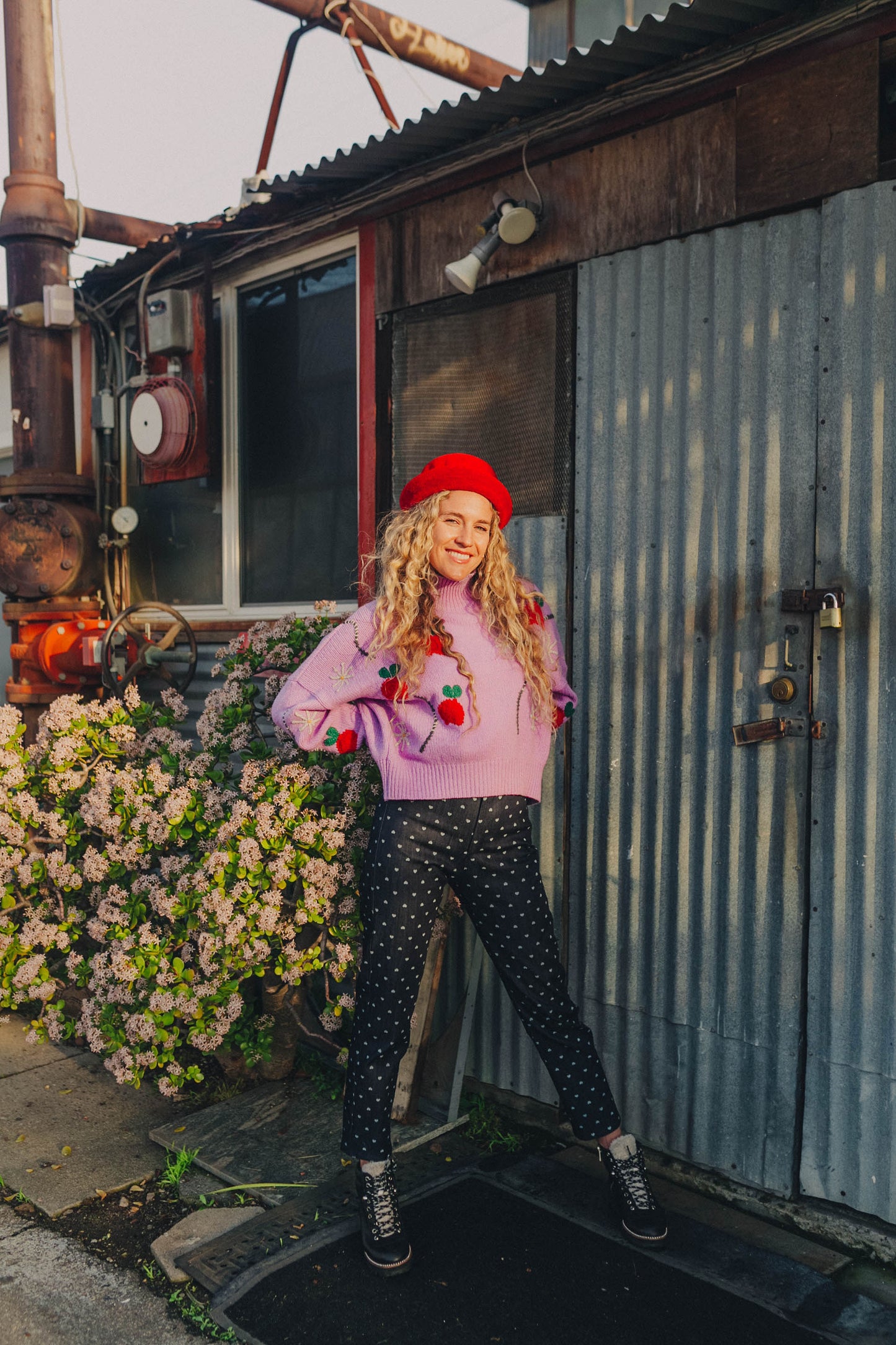 Skater Pant - Indigo Hearts