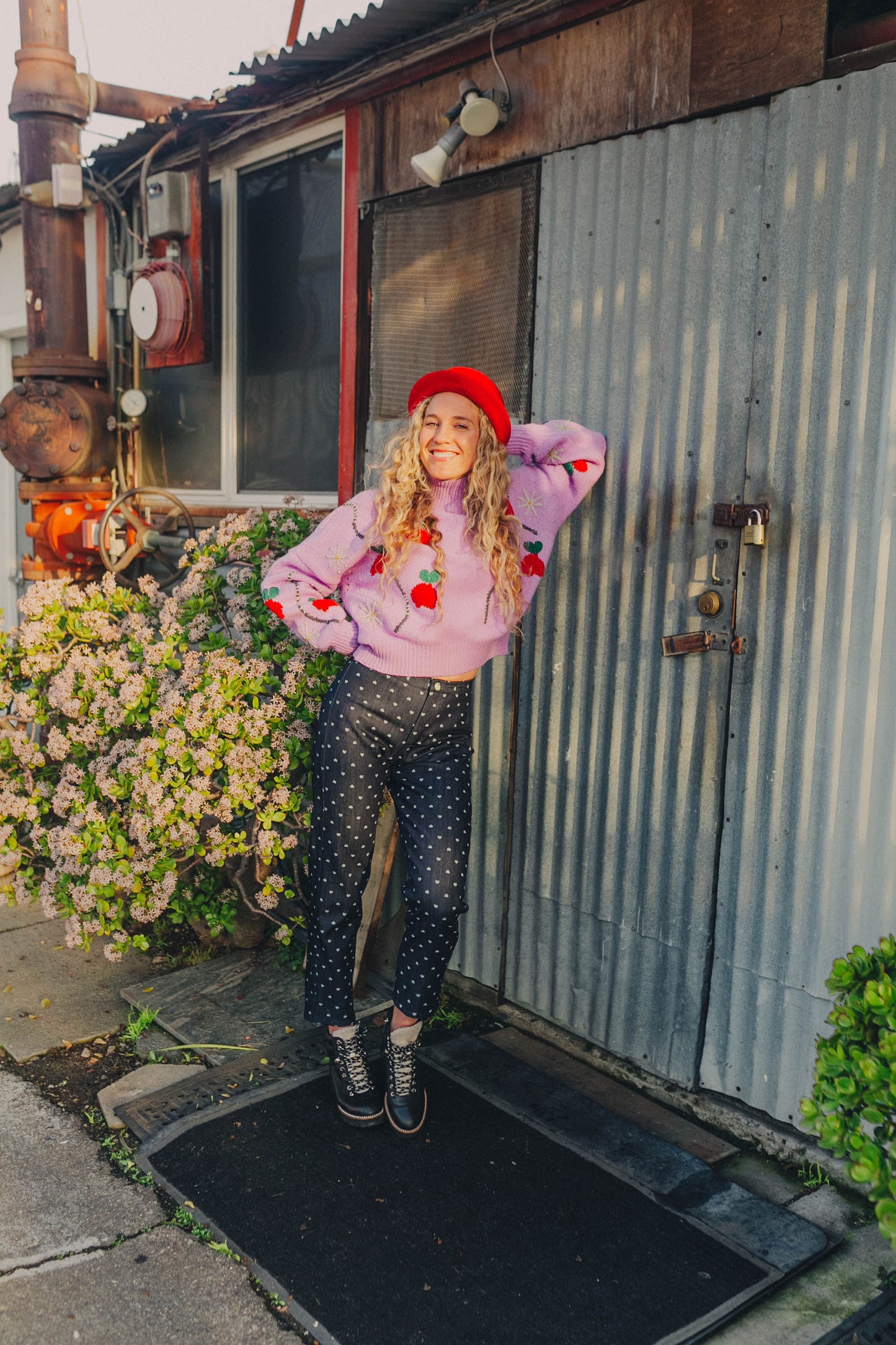 Skater Pant - Indigo Hearts
