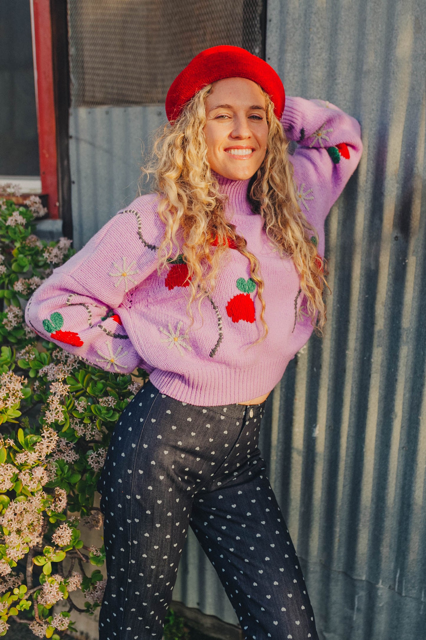 Skater Pant - Indigo Hearts