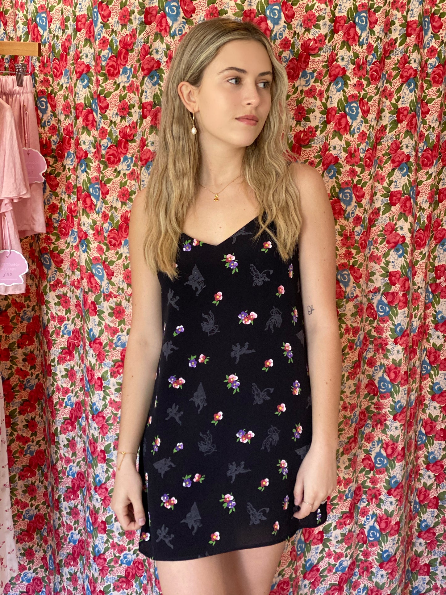 Lilou Dress - Black Angel Print