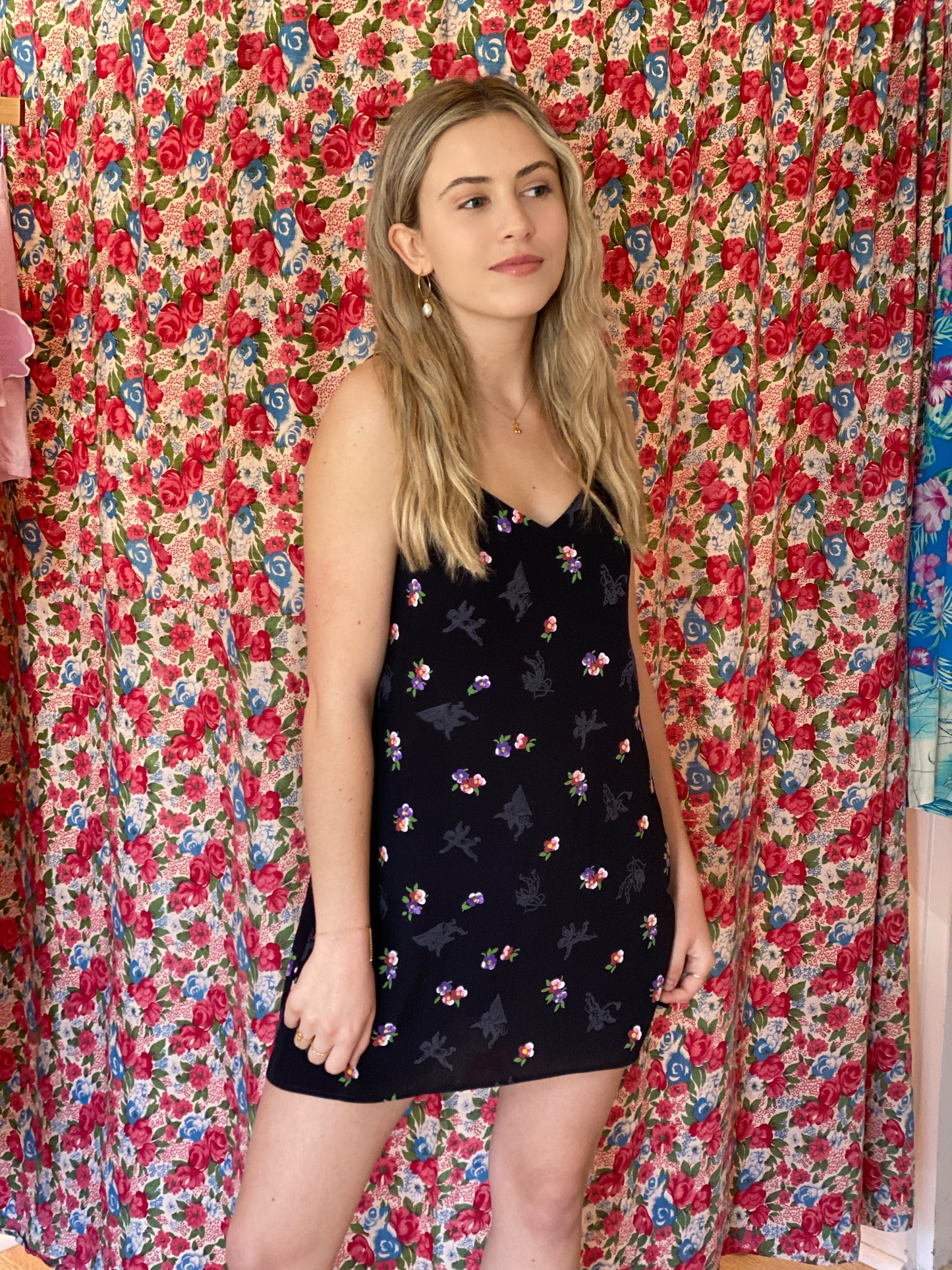 Lilou Dress - Black Angel Print