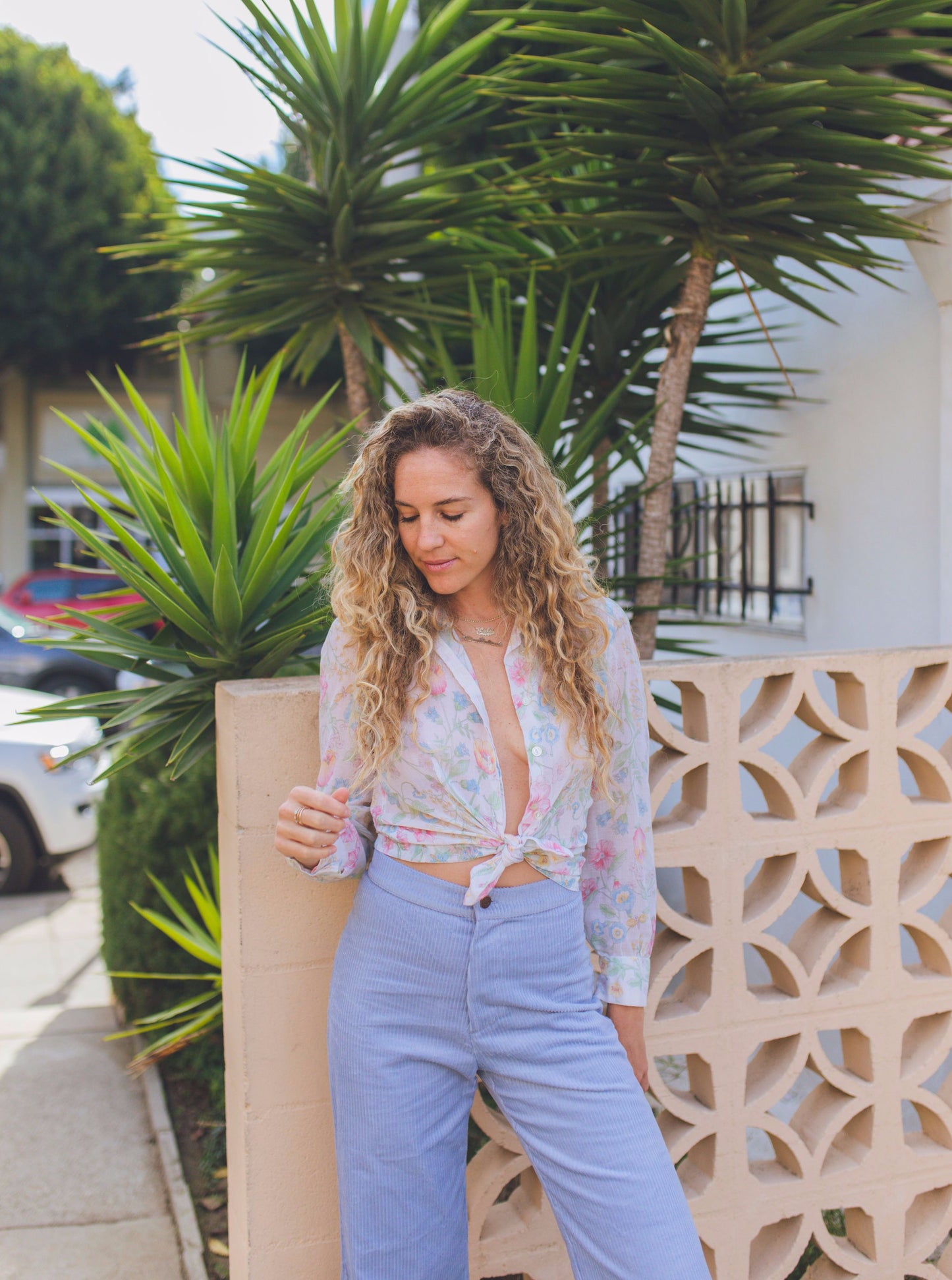Babydoll Pant - Powder Blue Corduroy