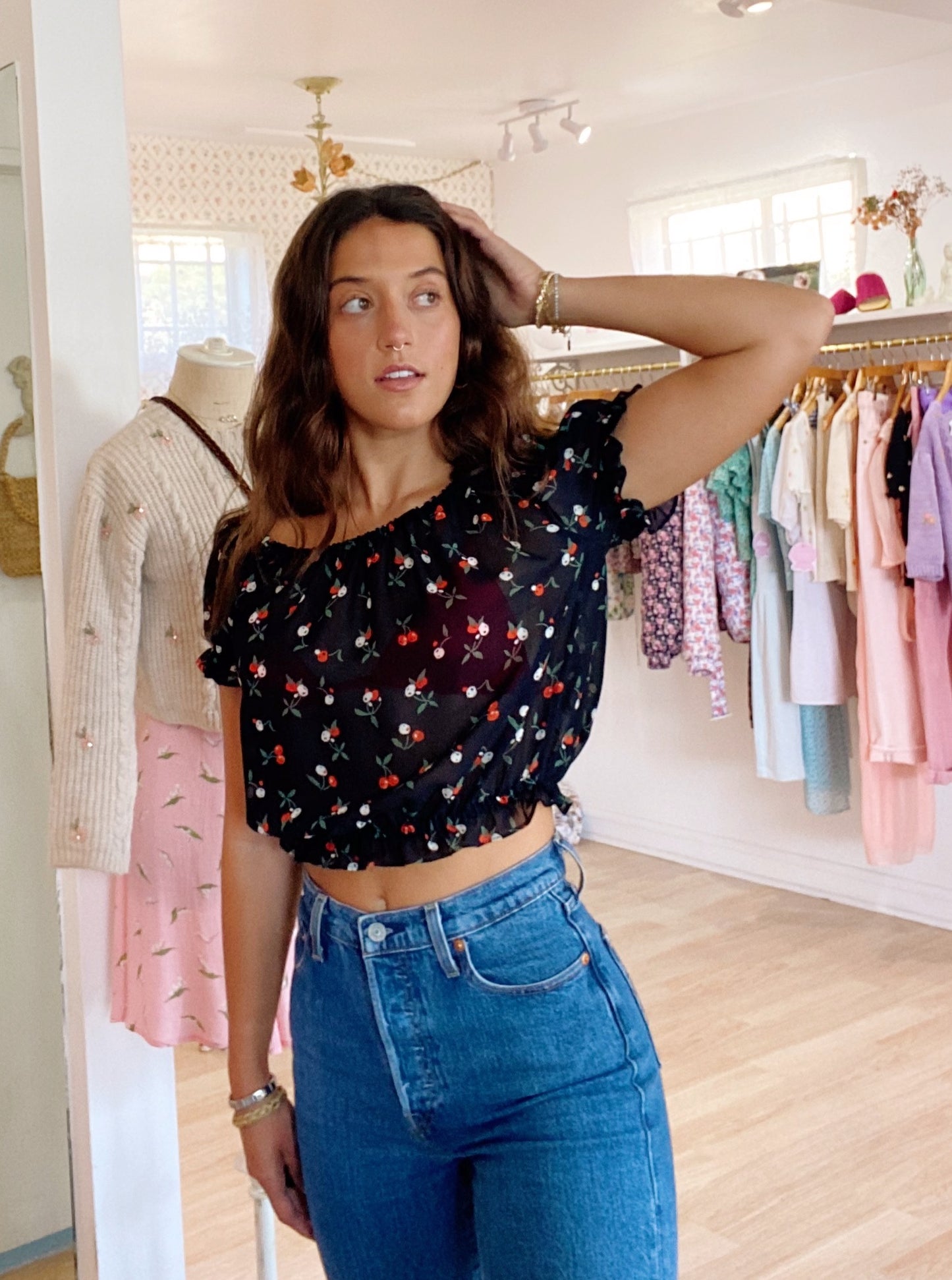 Penny Lane Top - Black Cherry