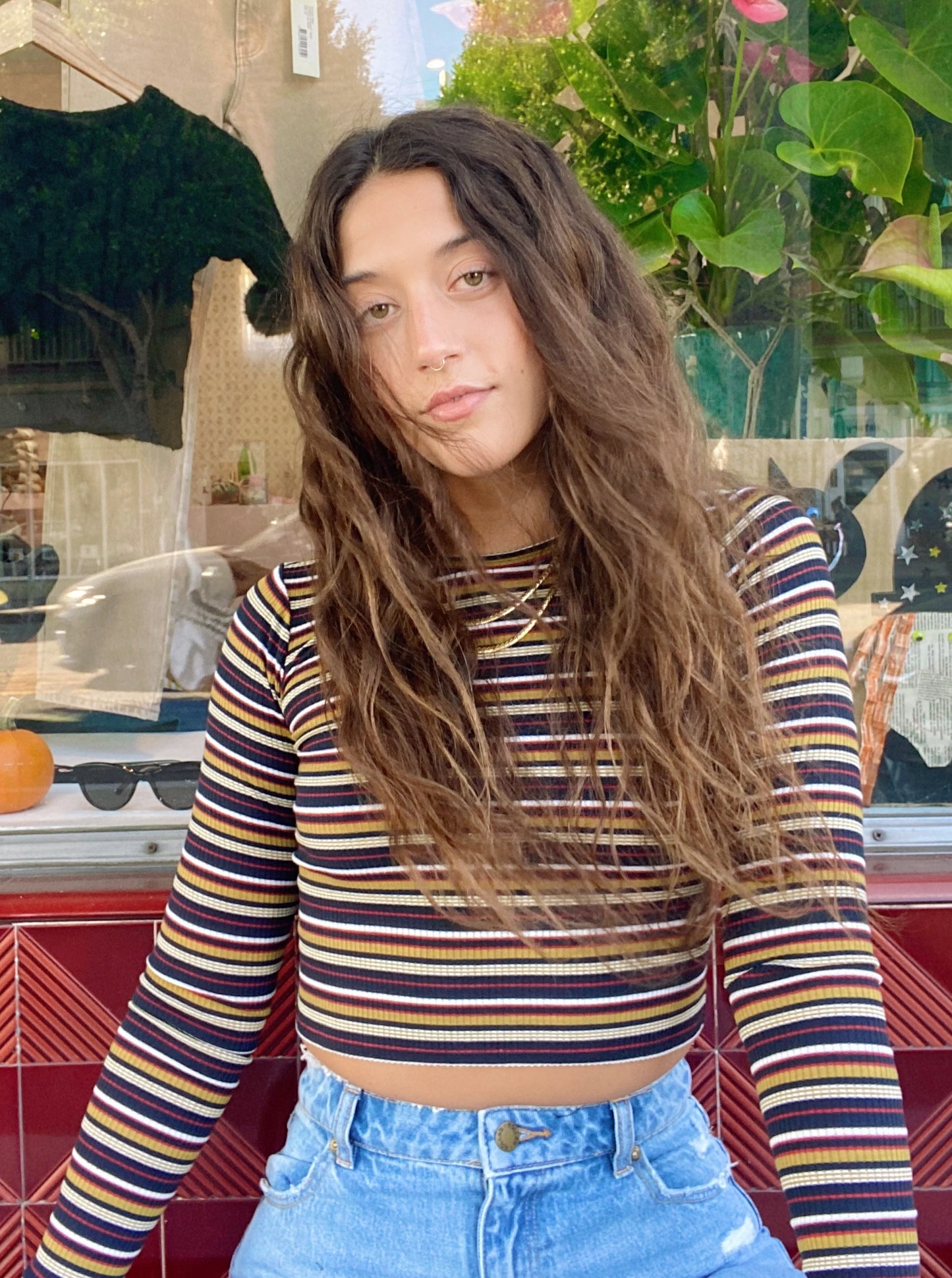 L/S Baby Tee - Marlboro Stripe