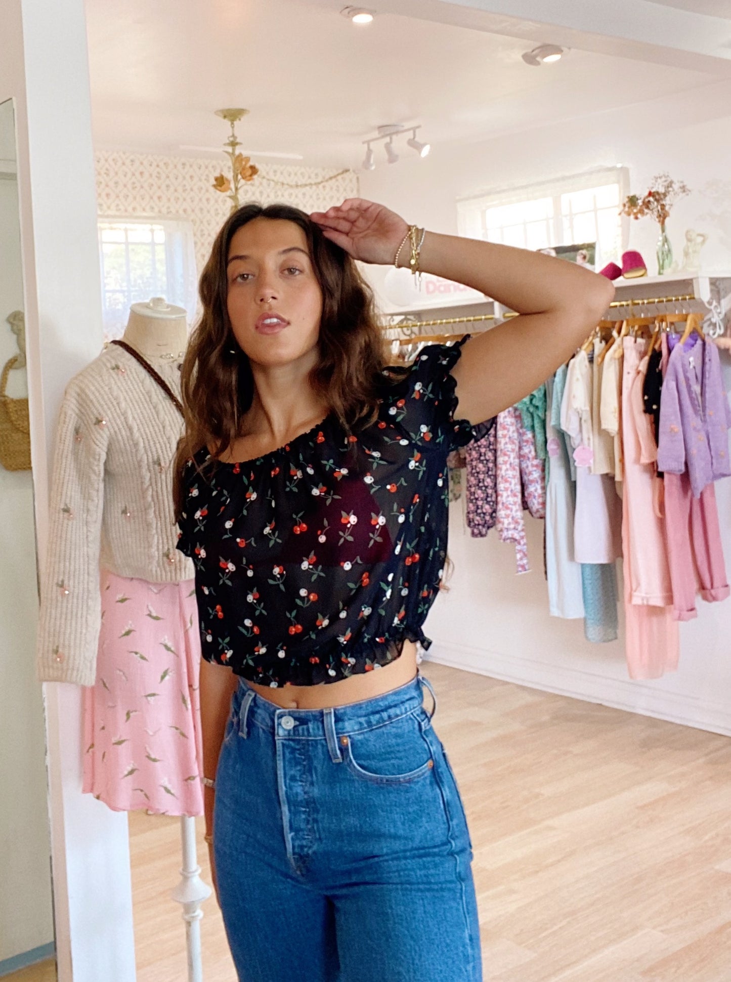 Penny Lane Top - Black Cherry