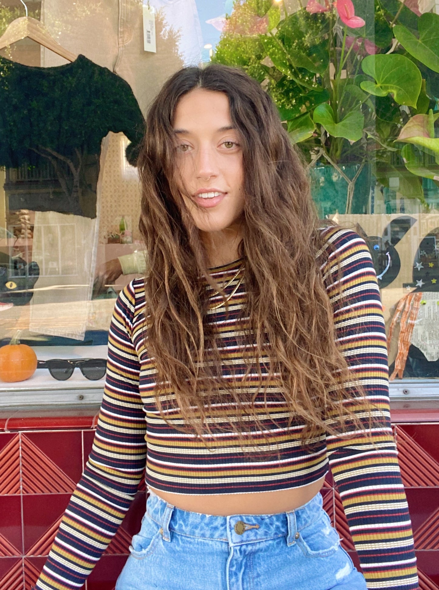 L/S Baby Tee - Marlboro Stripe