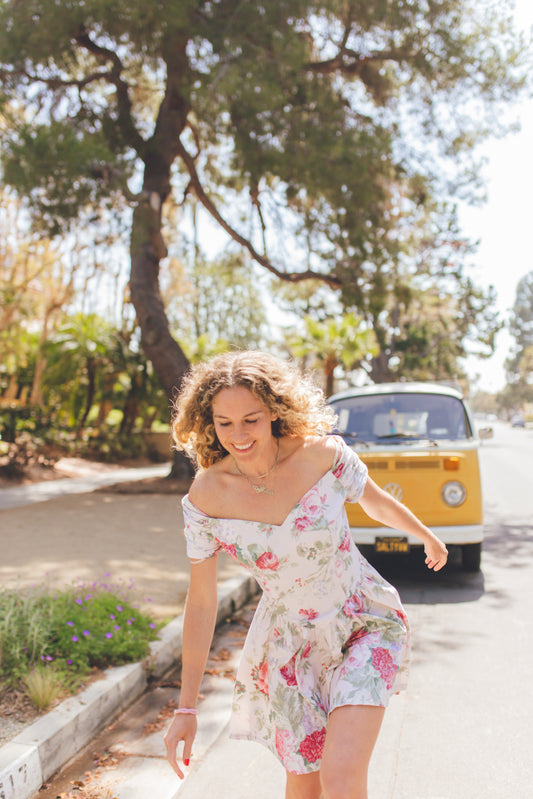 Vintage Floral Mini Dress