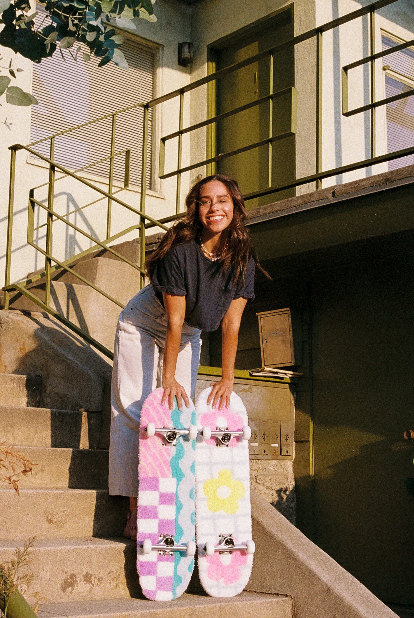 Hand Tufted Skateboard